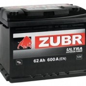 Аккумулятор ZUBR ULTRA 62Ah обратной полярности низкий